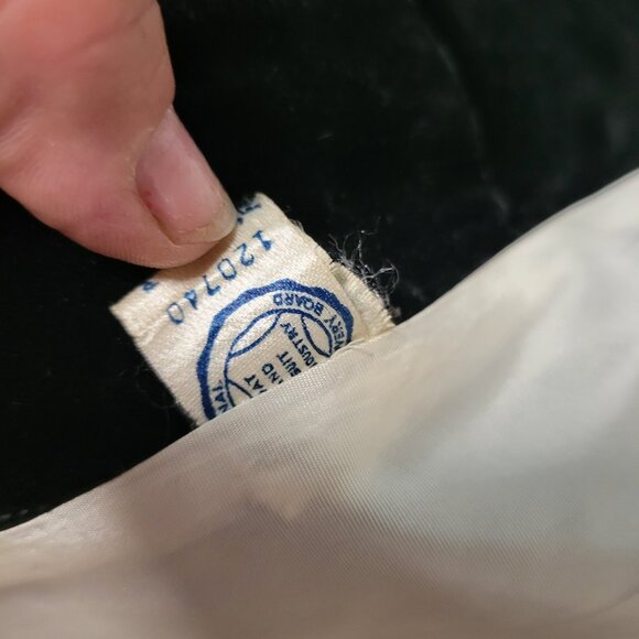 Vintage 1920's Black Velvet Long Dress Coat with Fur Collar - Picture 8 of 9